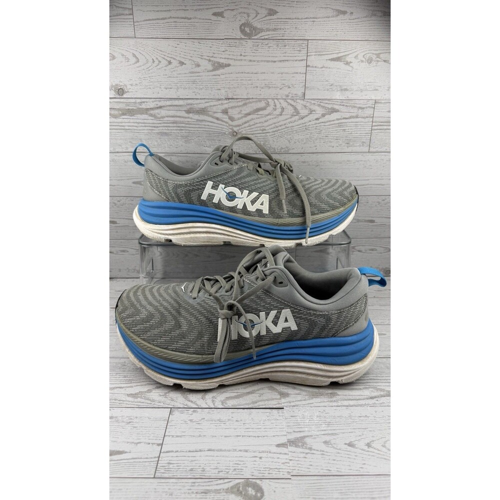 Hoka Gaviota 5 Wide Mens Size 9 2E EE Limestone Blue Gray Running Shoes #378